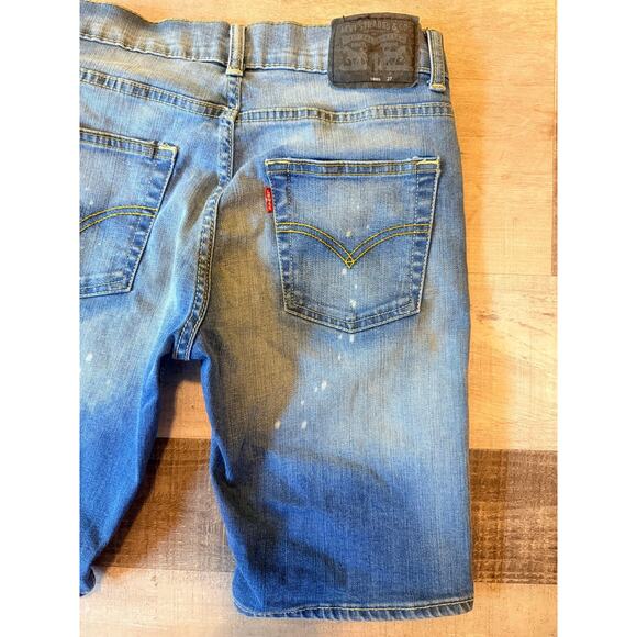 Levi's Jean Shorts Girls 14 Blue Denim 511 Performance Slim Red Tab High Waisted - Picture 13 of 15